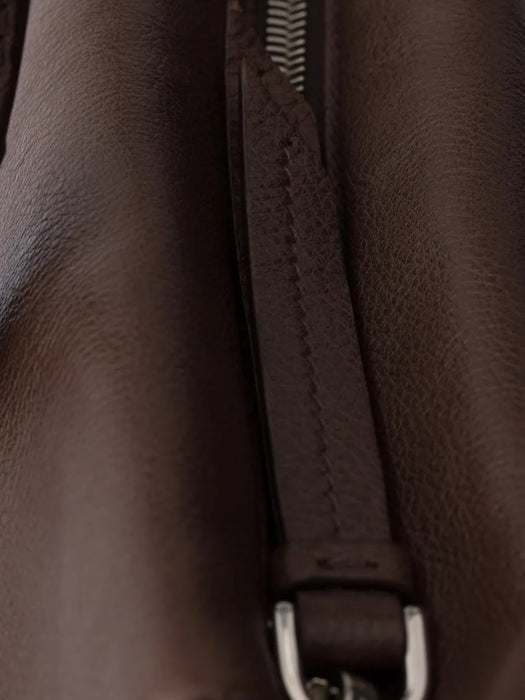 Buckle-detail leather tote bag 1BG628 V OOX 2HF2F05RC PRADA 