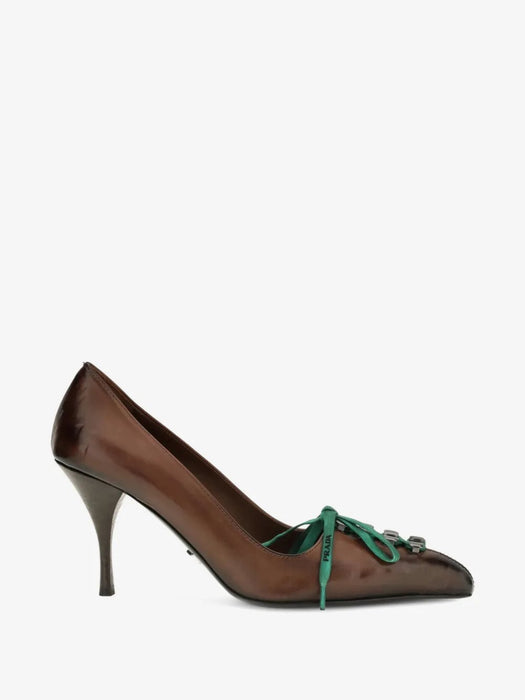 Antiqued leather pumps 1I612O F A085 V69F0324 PRADA 