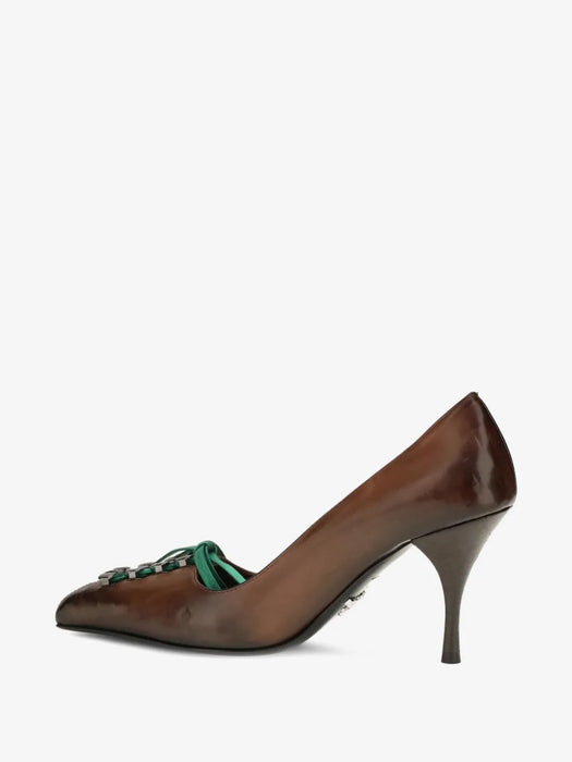Antiqued leather pumps 1I612O F A085 V69F0324 PRADA 