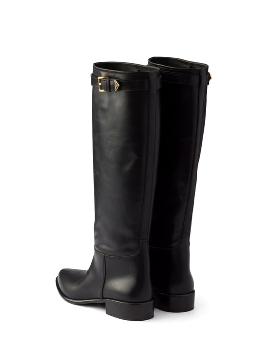 Leather boots 1W666O F 030 7V6F0002 PRADA 