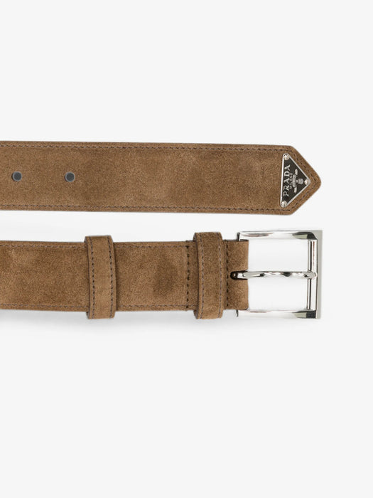 Logo-plaque suede belt 2CC672 054F0A68 PRADA 