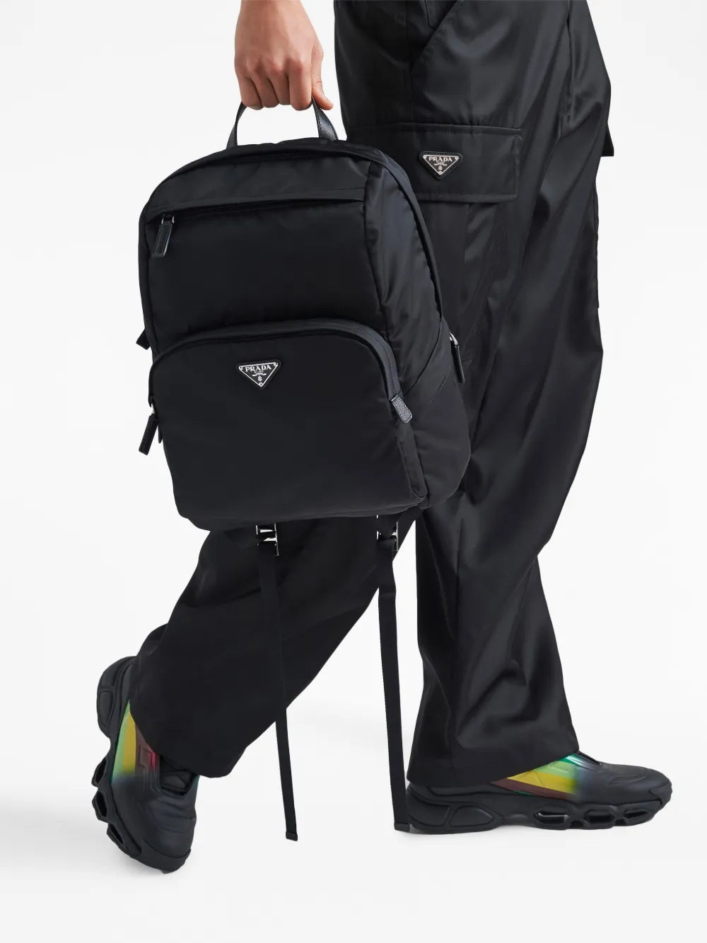Re-nylon and Saffiano leather backpack 2VZ104 V OOO 2DMGF0002 PRADA 