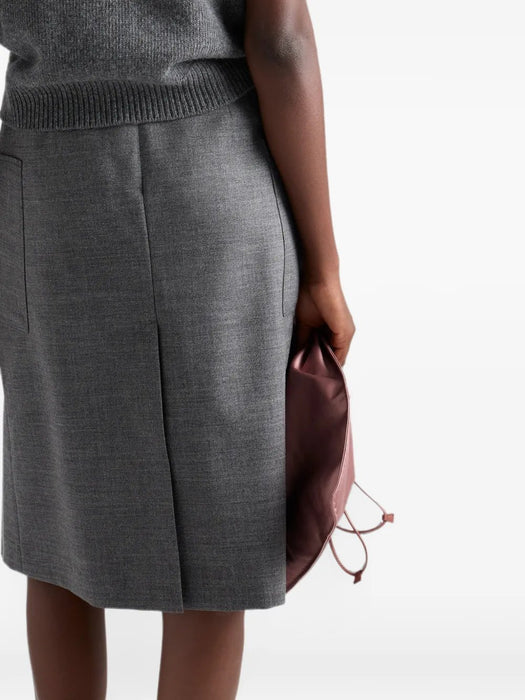 Rush stitch pleated skirt P10B4 S OOO 6011F0480 PRADA 