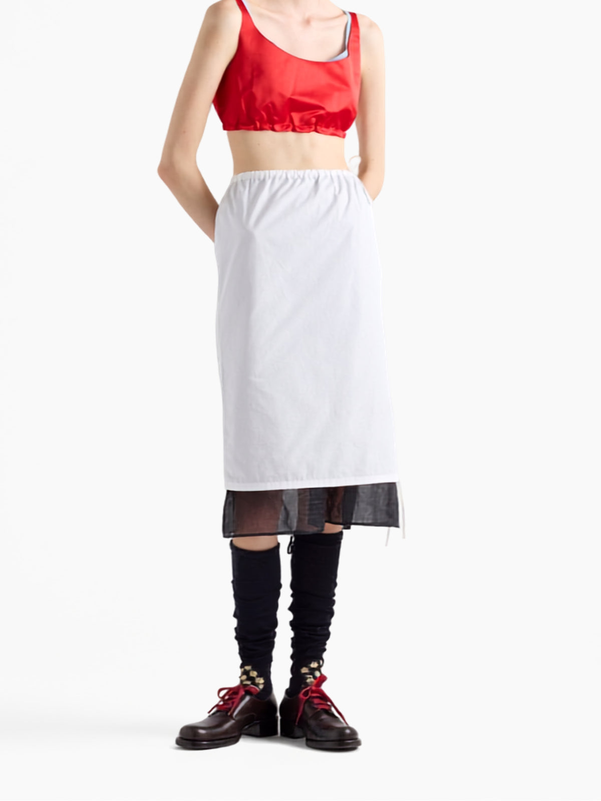 Poplin skirt P10D7 S OOO 126LF0009 PRADA 