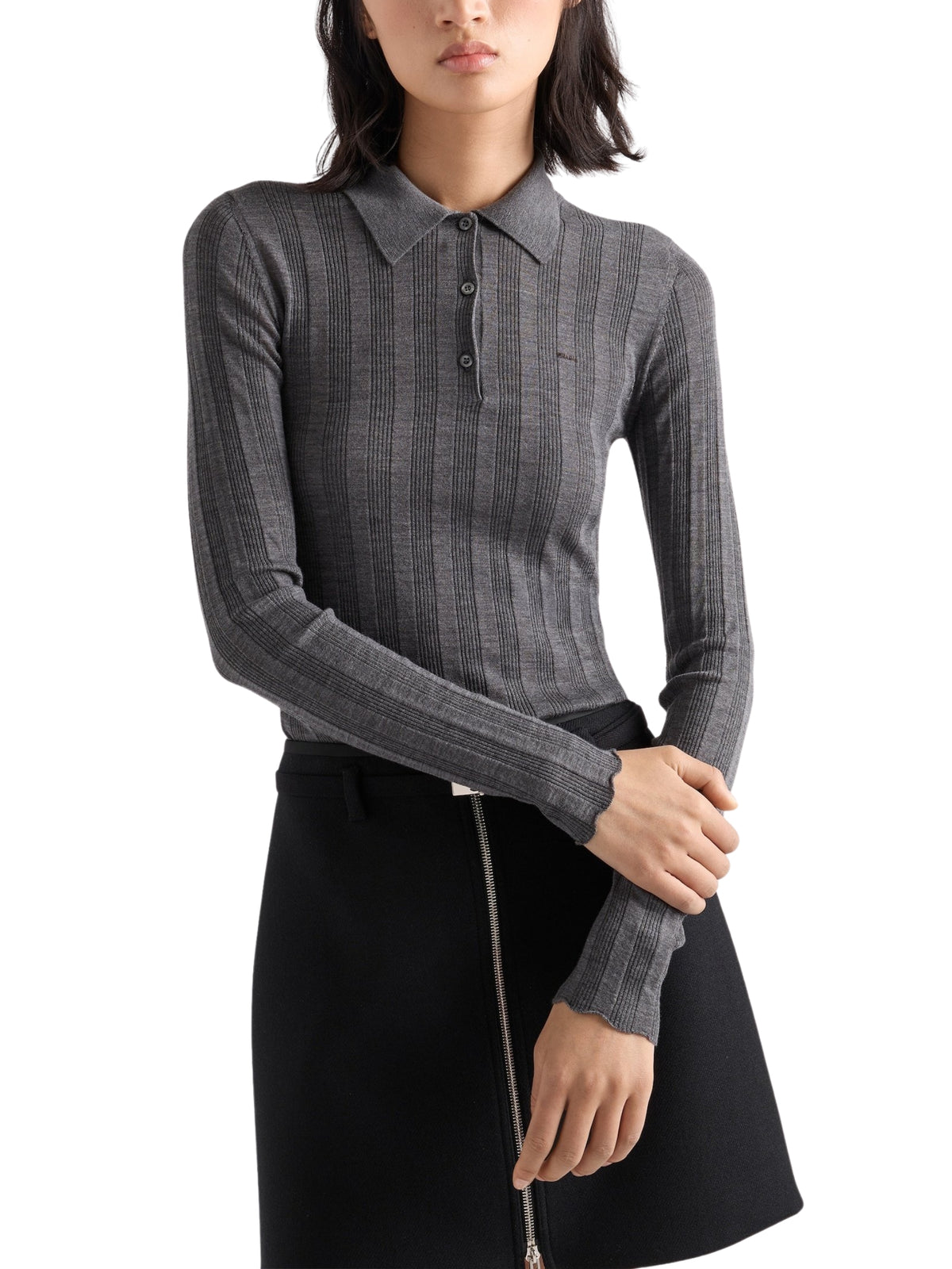 Wool polo sweater P24E3U S OOO 6218F0Y17 PRADA 
