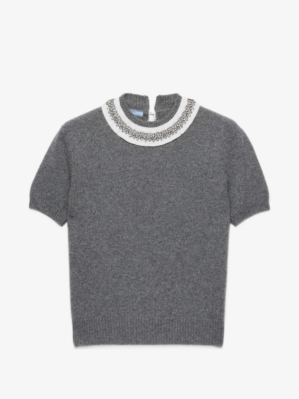 Short-sleeved wool and cashmere sweater P24G3S S OOO 6556F0480 PRADA 