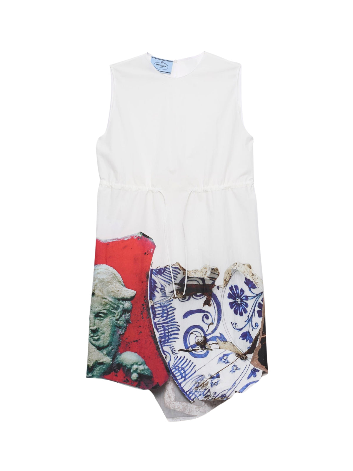 Printed compact fabric dress P3T60 S OOO 6685F0009 PRADA 