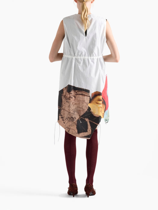 Printed compact fabric dress P3T60 S OOO 6685F0009 PRADA 