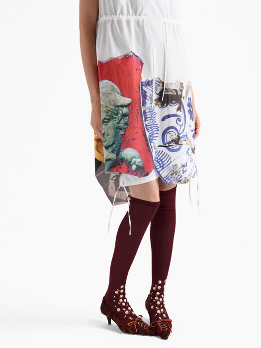 Printed compact fabric dress P3T60 S OOO 6685F0009 PRADA 