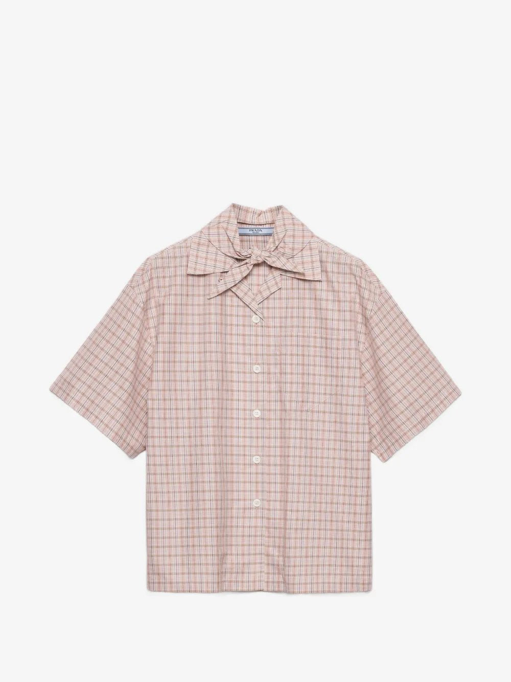 Madras fabric bowling shirt P447JX S OOO 6134F0V6A PRADA 
