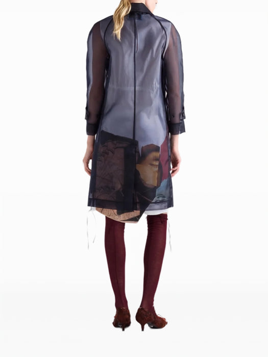 Single-breasted crinoline coat P669T S OOO C61F0008 PRADA 