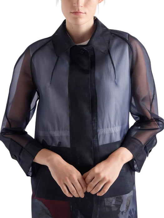 Single-breasted crinoline coat P669T S OOO C61F0008 PRADA 