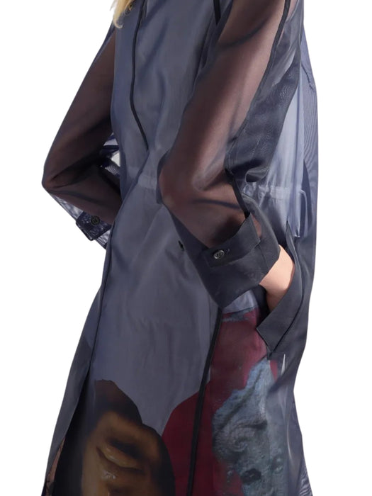 Single-breasted crinoline coat P669T S OOO C61F0008 PRADA 