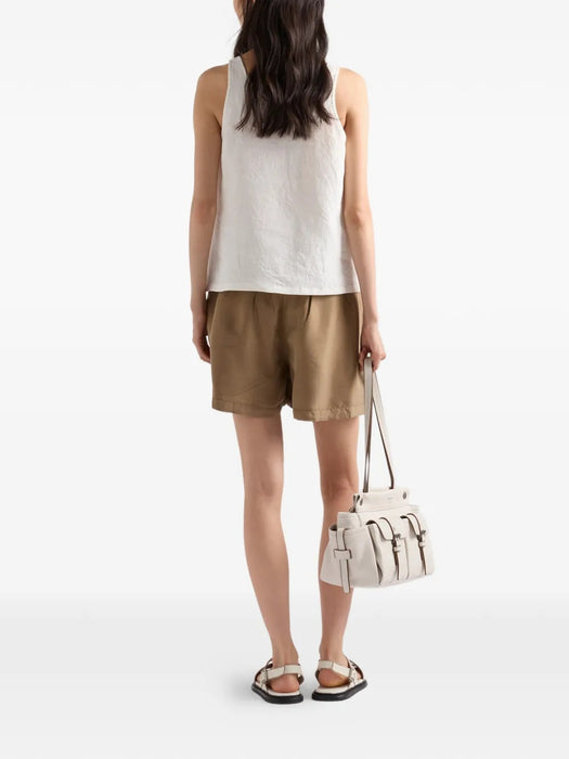 Embroidered linen Top P913OR S OOO 122GF0009 PRADA 