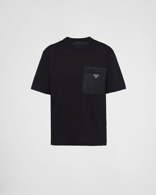 Re-Nylon and jersey T-shirt UJN661 S WMO 11CKF0002 PRADA 