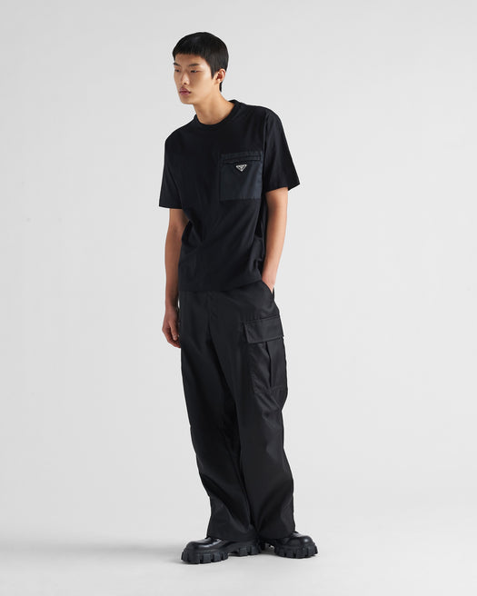 Re-Nylon and jersey T-shirt UJN661 S WMO 11CKF0002 PRADA 