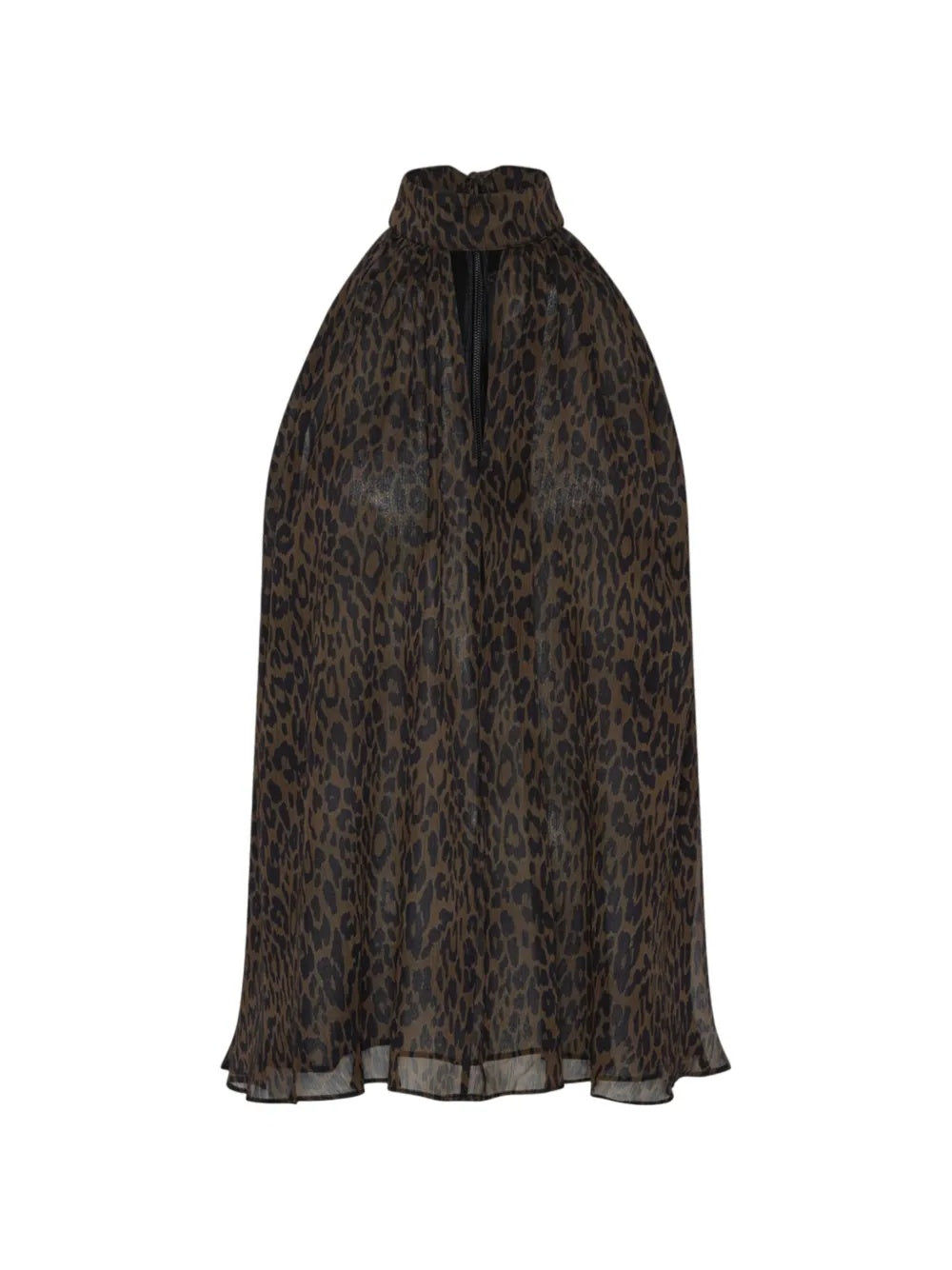 Leopard-print halterneck top 1152383088  ROTATE 