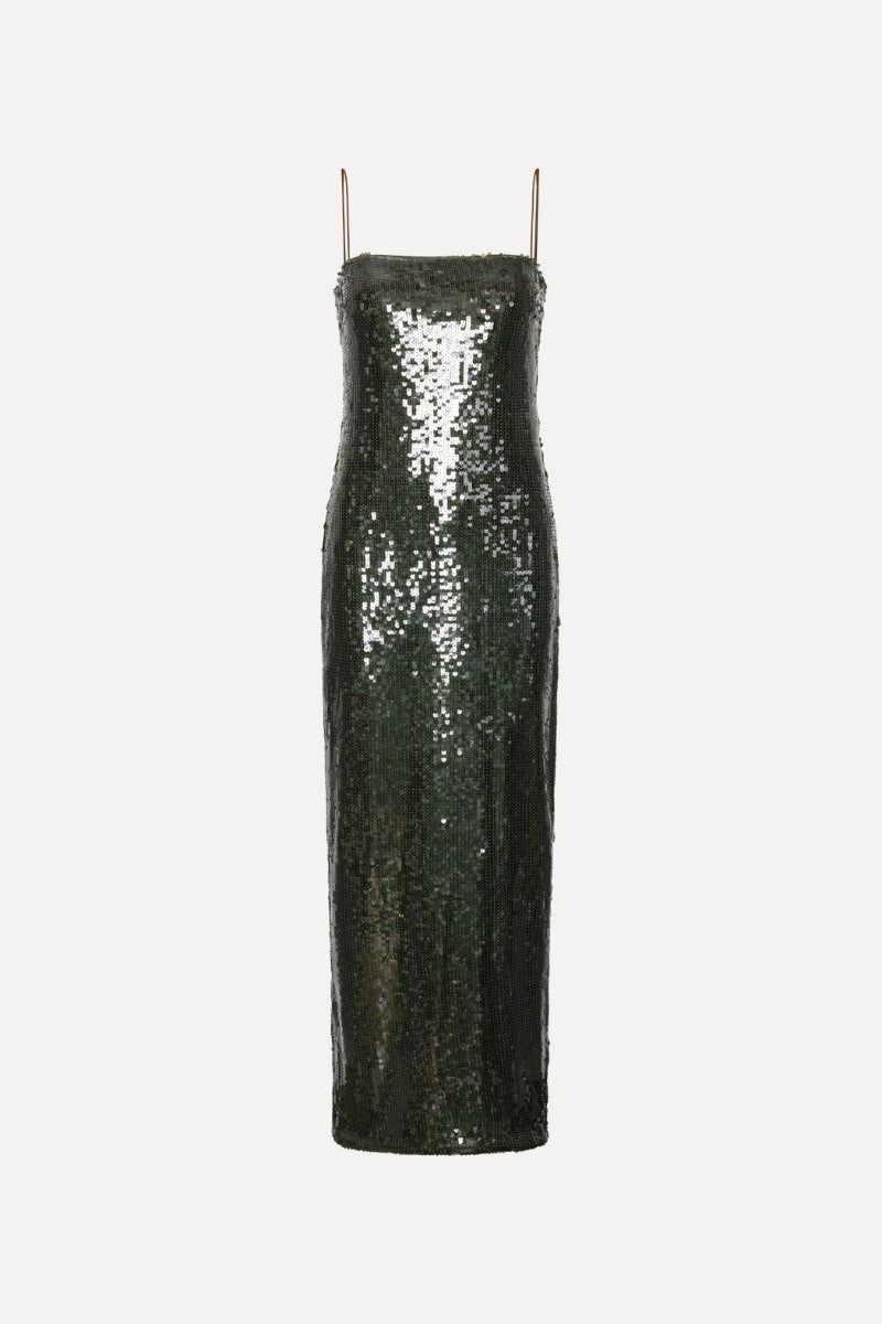 Sequins maxi slip dress 116139265  ROTATE 