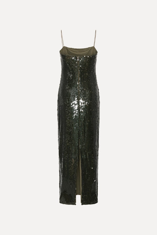 Sequins maxi slip dress 116139265  ROTATE 