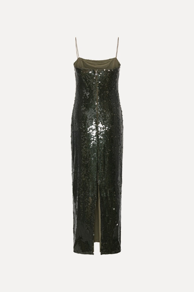 Sequins maxi slip dress 116139265  ROTATE 