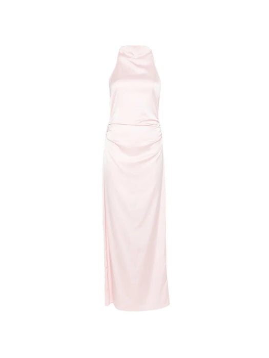 Halterneck rouched maxi Dress 116208345  ROTATE 