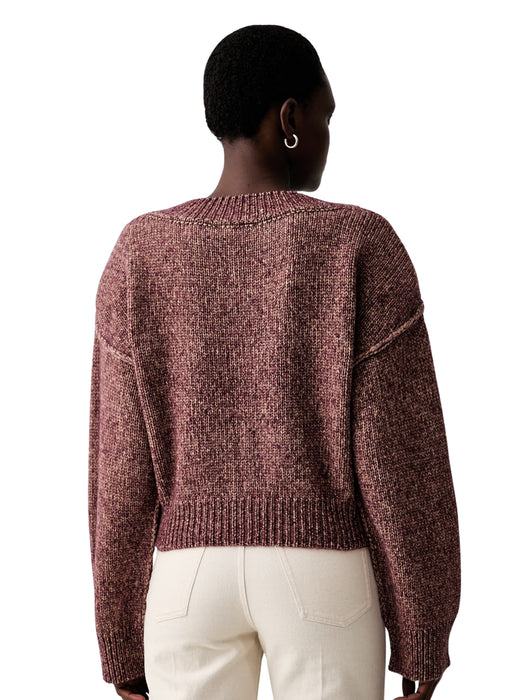 Logo-patch V-neck sweater 1165663113  ROTATE 