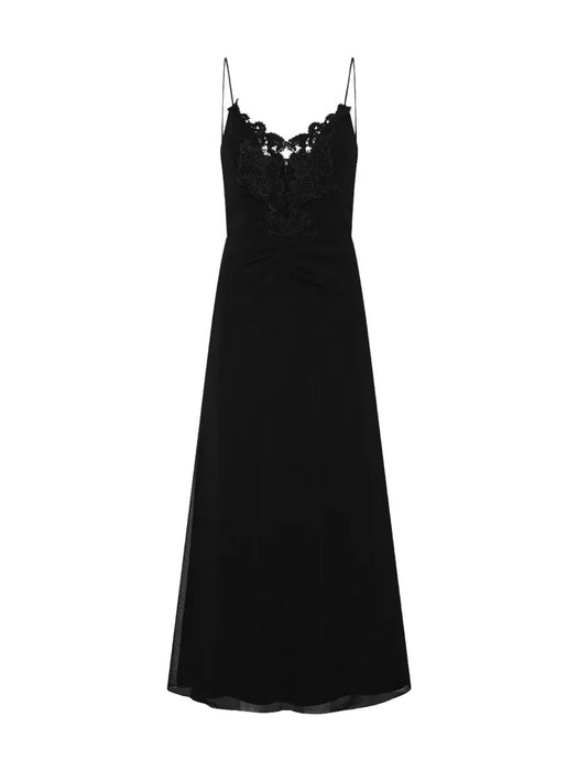 Lace-trim ruched dress 116593100  ROTATE 