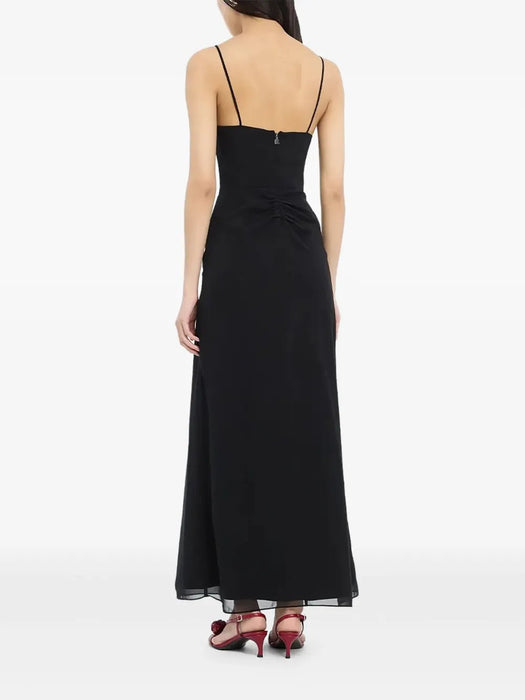 Lace-trim ruched dress 116593100  ROTATE 