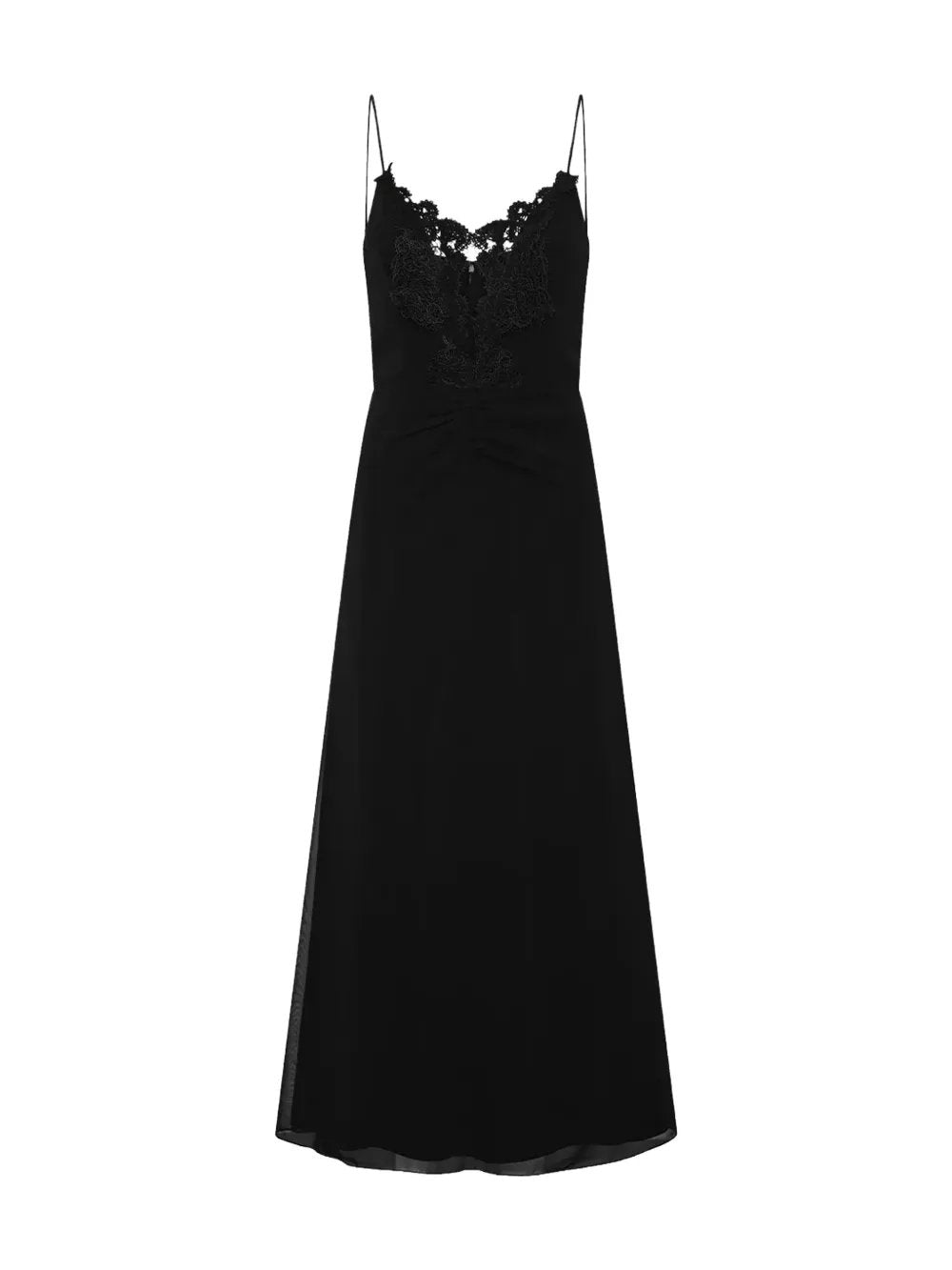 Lace-trim ruched dress 116593100  ROTATE 