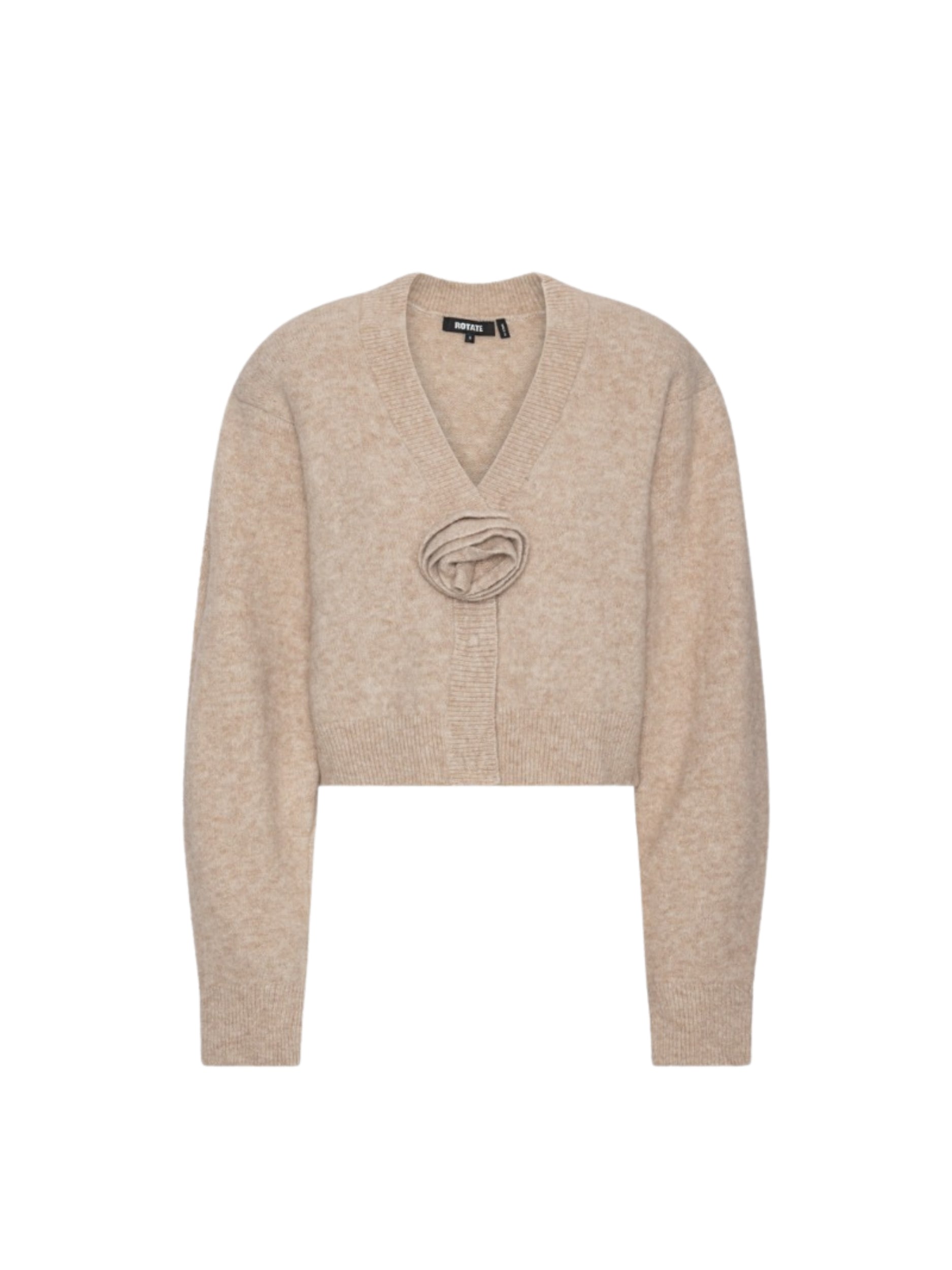 Knit Flower Cardigan Beige 1166581832  ROTATE 