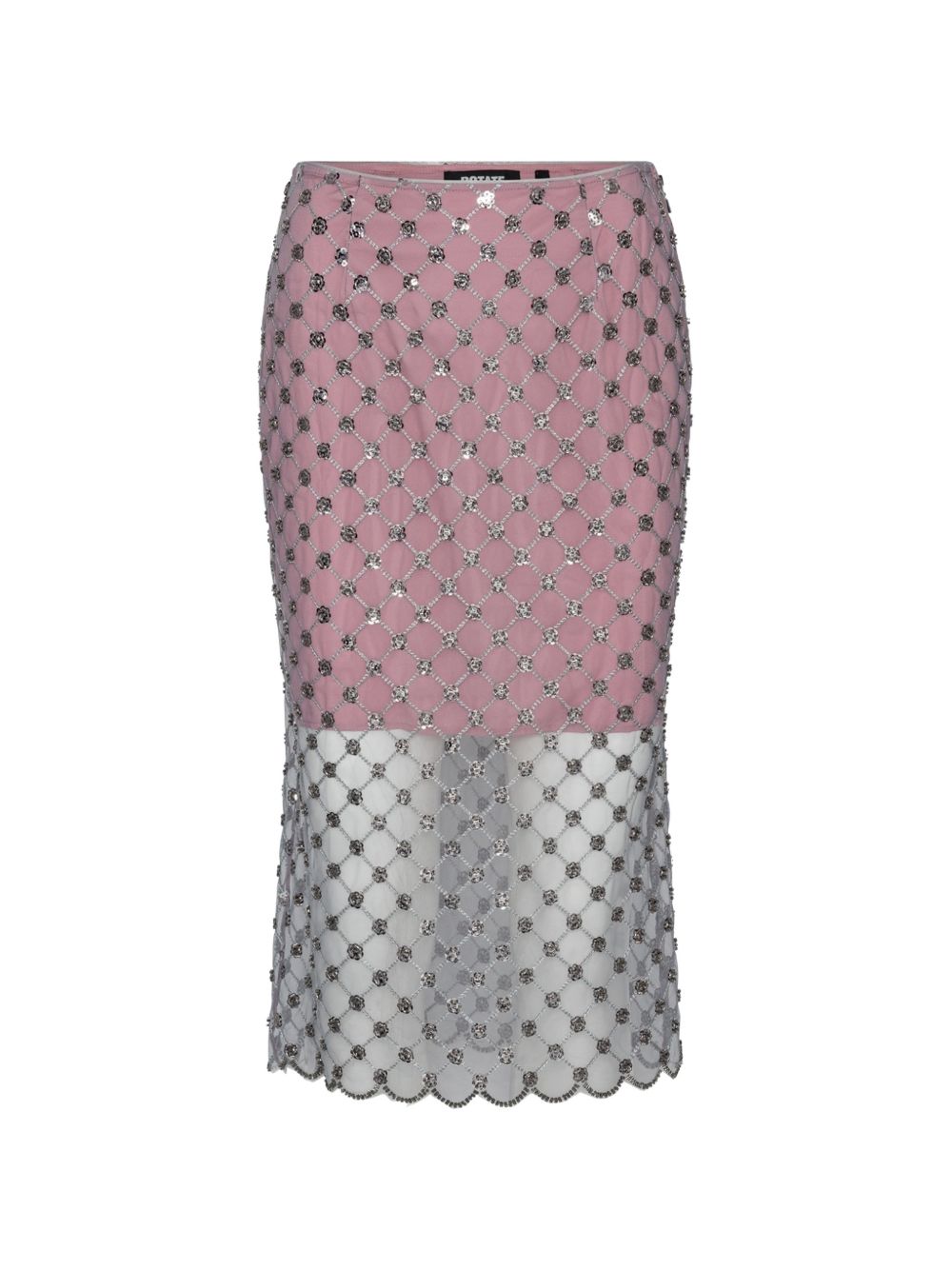 Sequined floral-mesh midi skirt 1166862782  ROTATE 