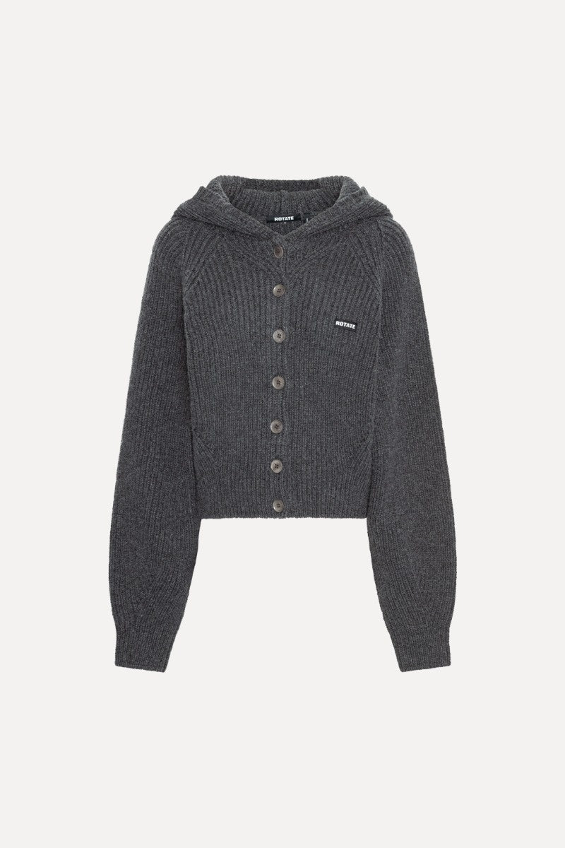 Knit Boxy Hoodie 1167001205  ROTATE 