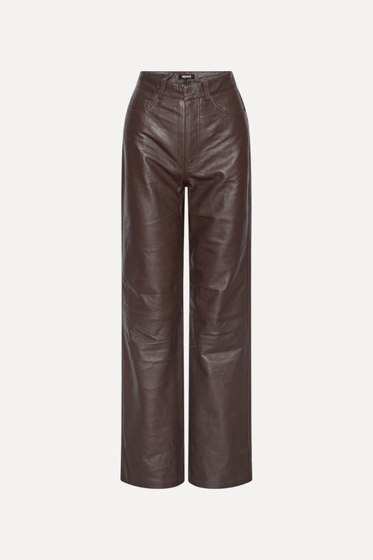 Straight Leather Pants 1170121667  ROTATE 
