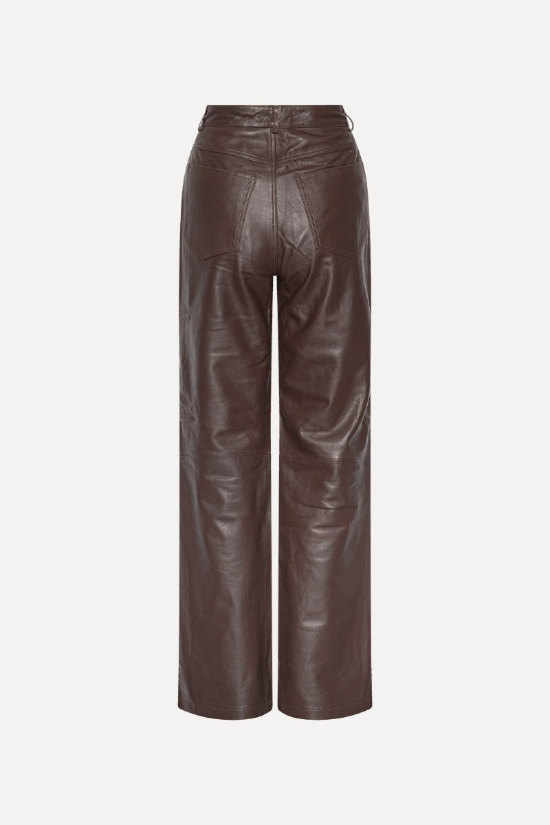 Straight Leather Pants 1170121667  ROTATE 