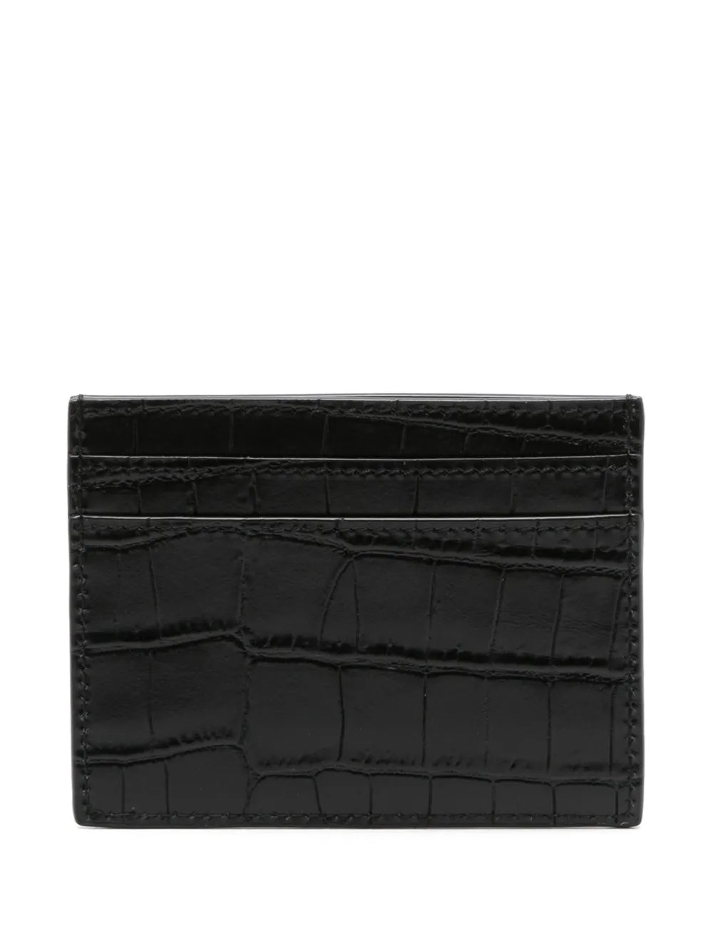 Crocodile-embossed leather cardholder 375946 DZE0E1000 SAINT LAURENT 