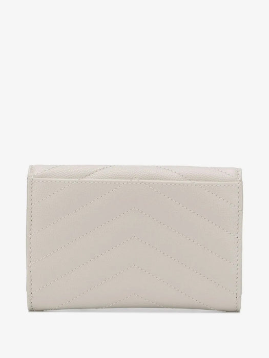 Small chevron-quilted leather wallet 414404 BOW019207 SAINT LAURENT 