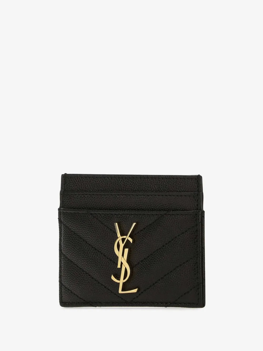 CASSANDRE MATELASSÉ card case in grain de poudre leather 423291 BOW011000 SAINT LAURENT 