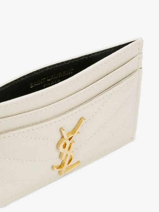 Cassandre matelassé leather cardholder 423291 BOW019207 SAINT LAURENT 