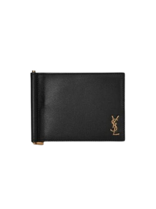 Tiny Cassandre Bill Clip Wallet In Shiny Leather 607738 02G0W1000 SAINT LAURENT 