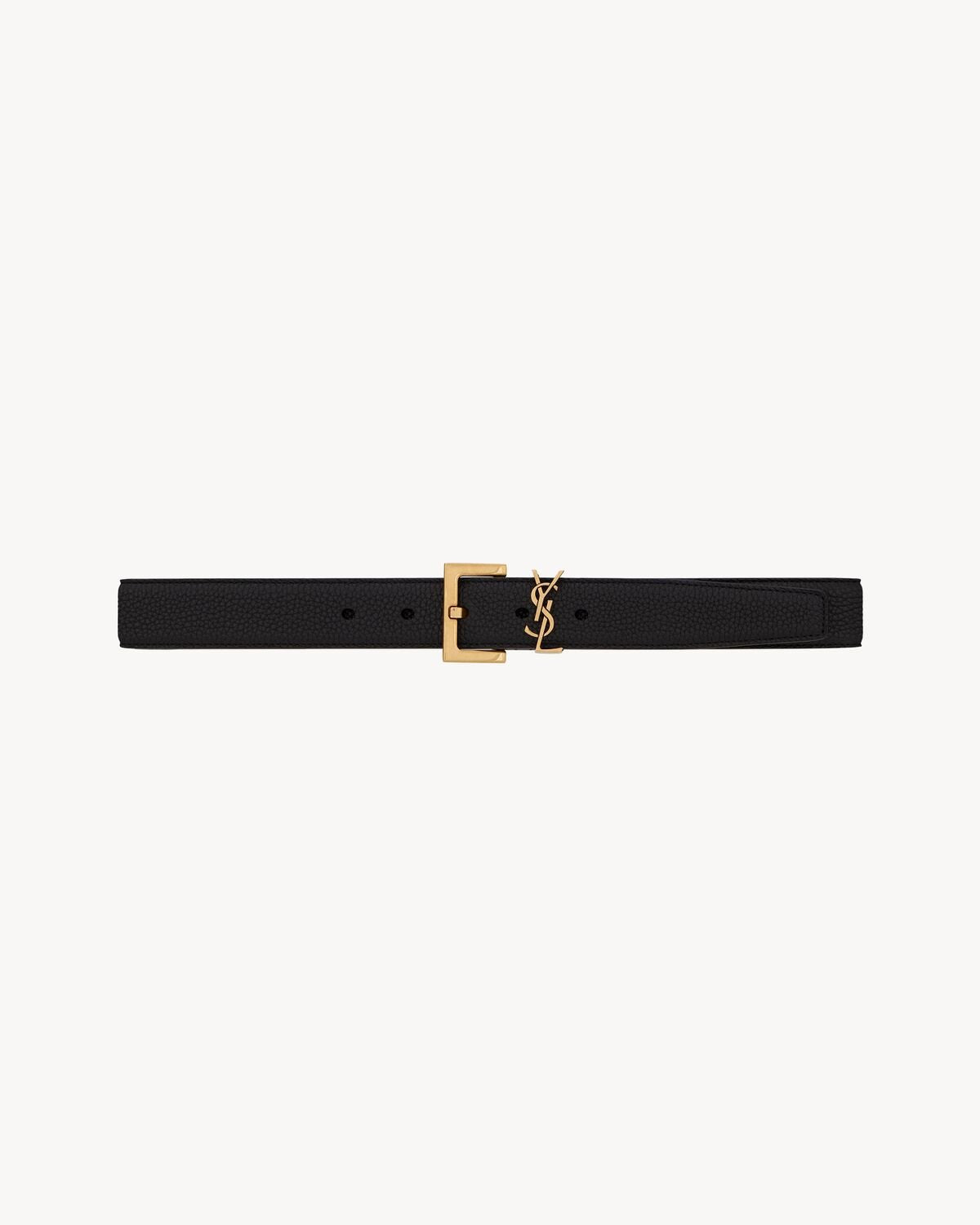 Cassandre belt in grained leather 634437 DTI0W1000 SAINT LAURENT 