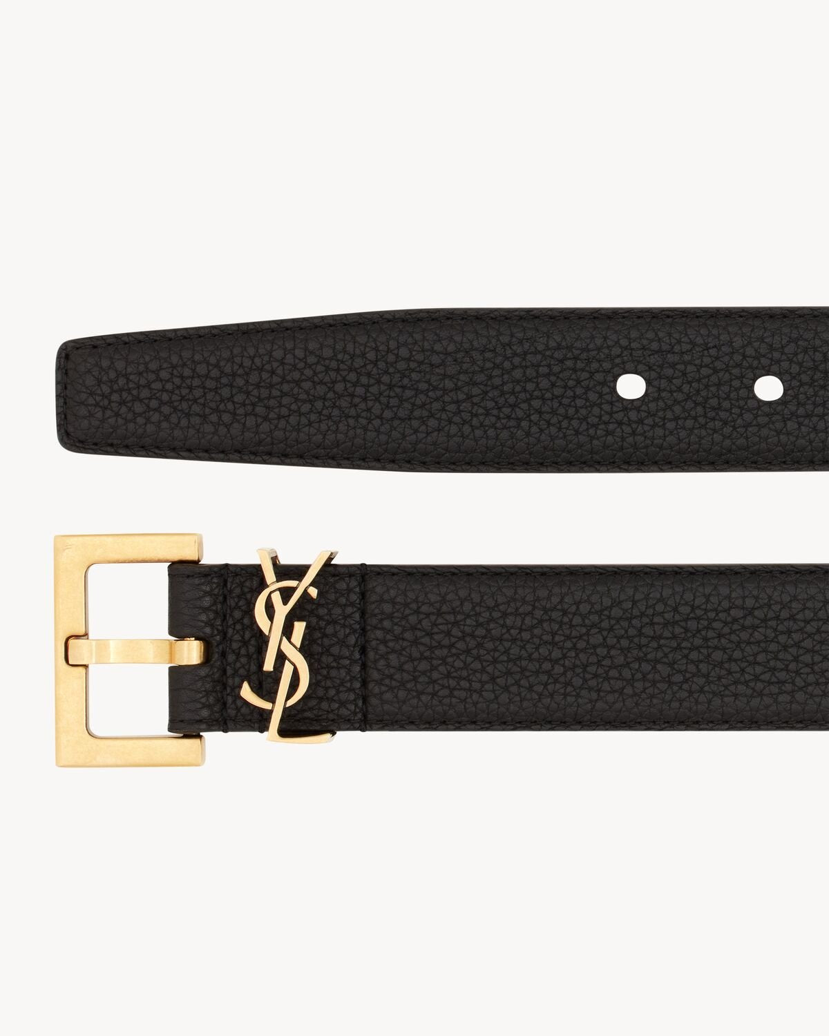 Cassandre belt in grained leather 634437 DTI0W1000 SAINT LAURENT 