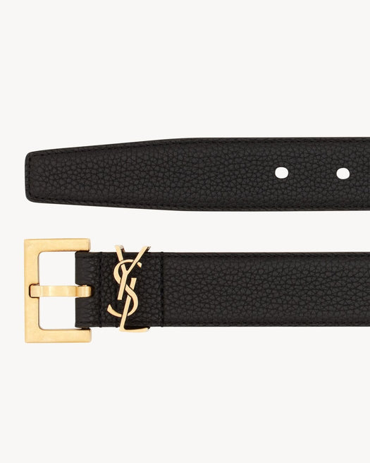 Cassandre belt in grained leather 634437 DTI0W1000 SAINT LAURENT 