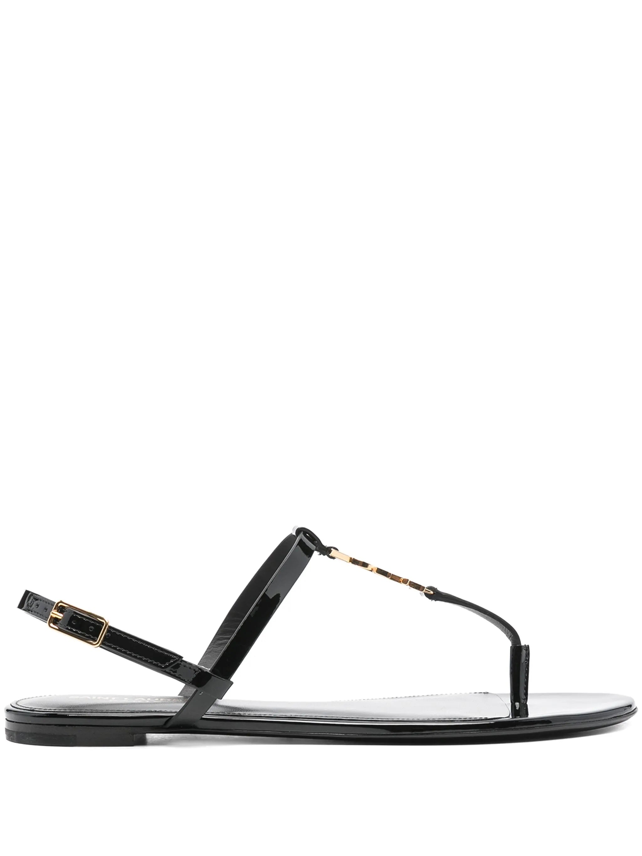Cassandra logo plaque sandals 659817 B8IKK1000 SAINT LAURENT 