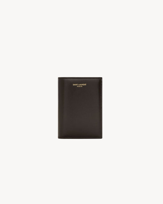 Paris credit card wallet in two-tone smooth leather 668726 AAG2F2052 SAINT LAURENT 