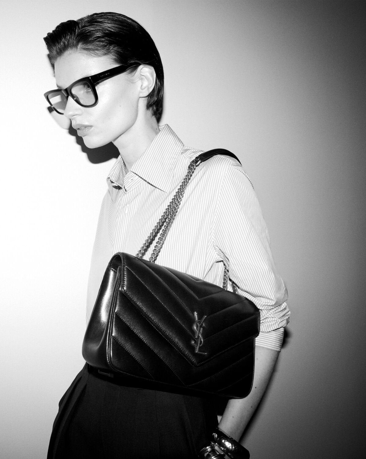 Loulou medium in matelassé lambskin 801439 AAEAX2357 SAINT LAURENT 