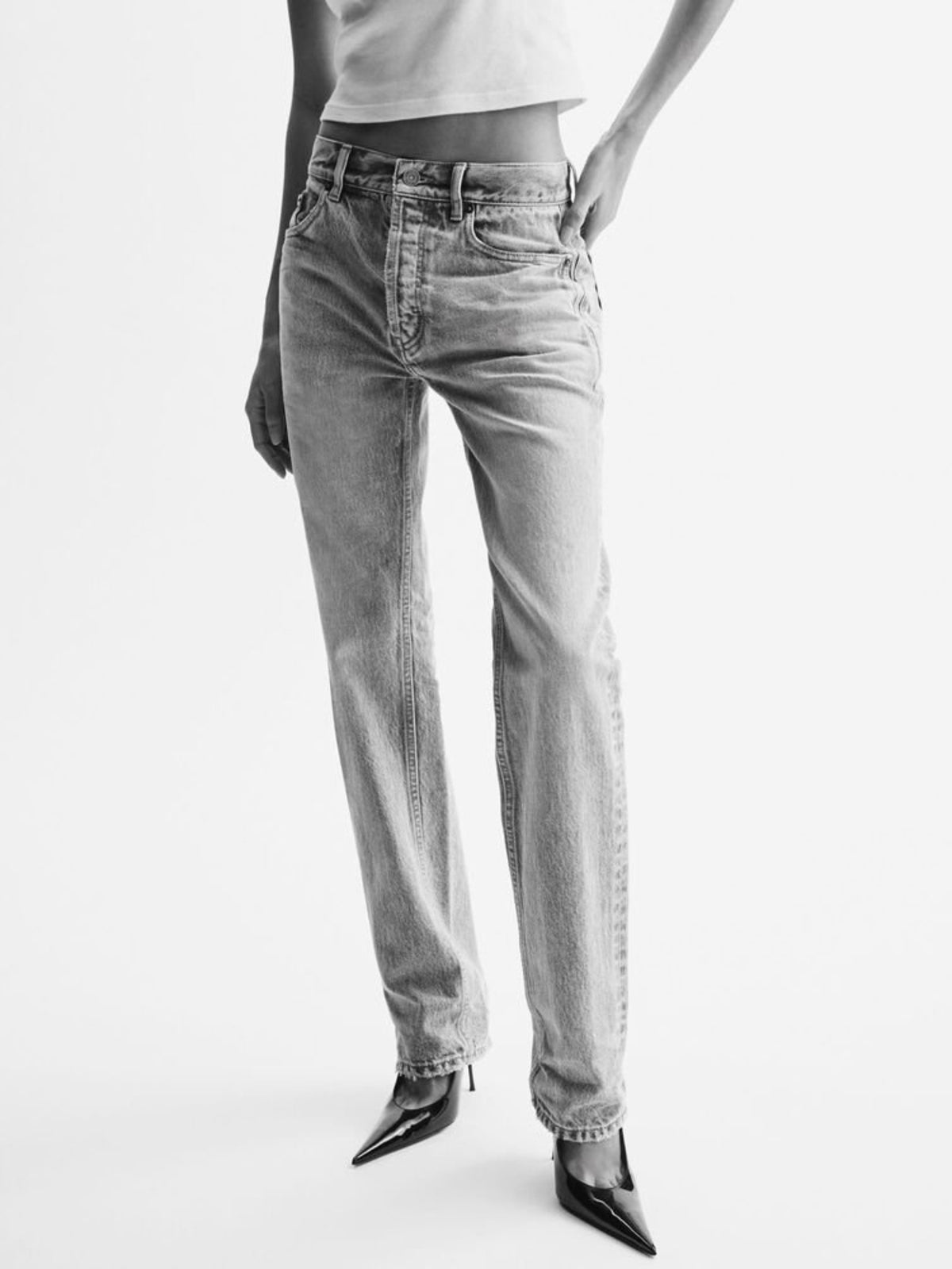 straight high rise jeans 827965 Y35AQ5107 SAINT LAURENT 