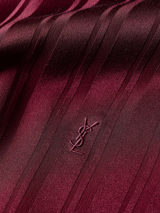 Cassandre lavallière blouse in striped silk jacquard 838125 Y142U5504 SAINT LAURENT 