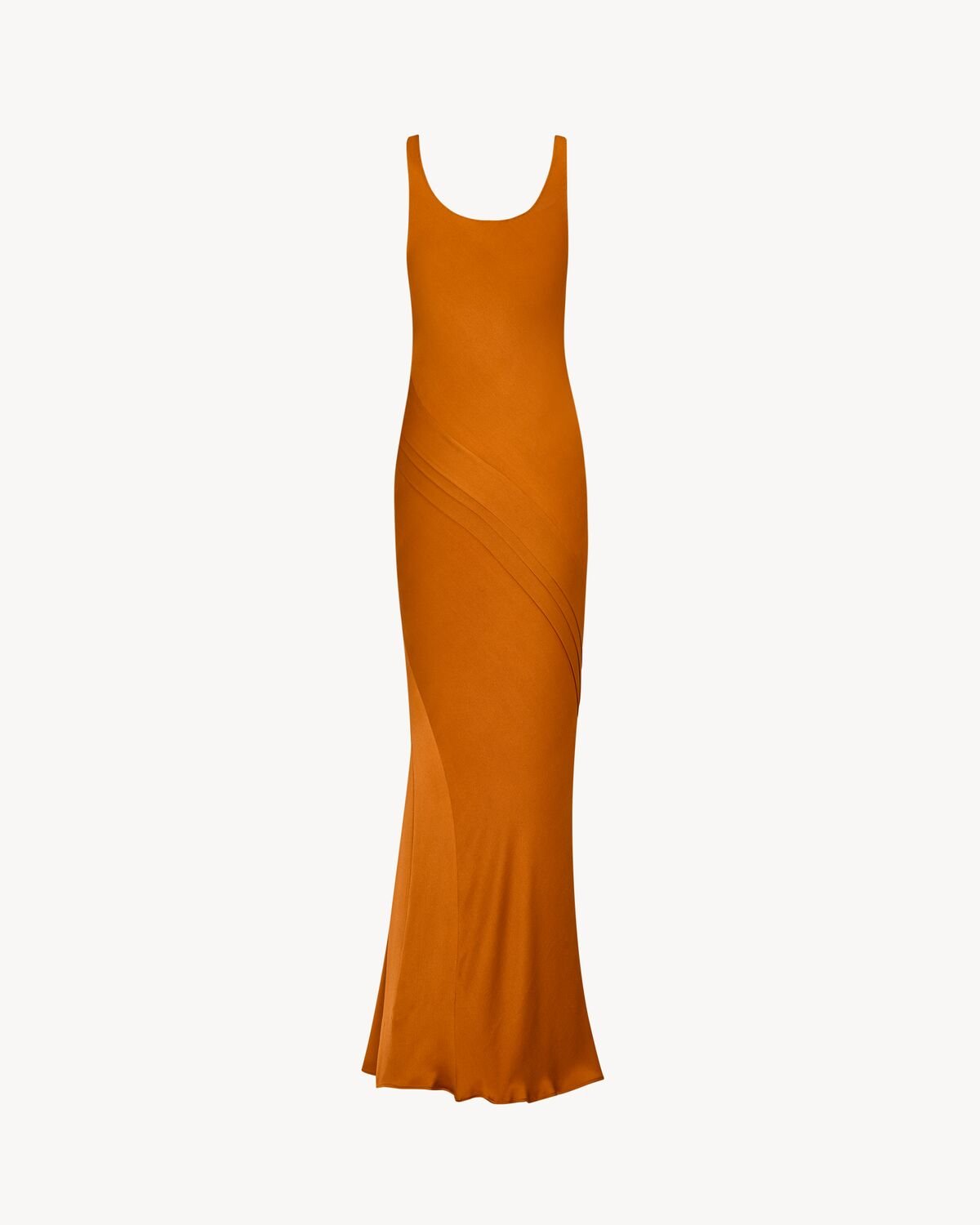 Draped tank dress in silk satin 841805 Y7G272027 SAINT LAURENT 