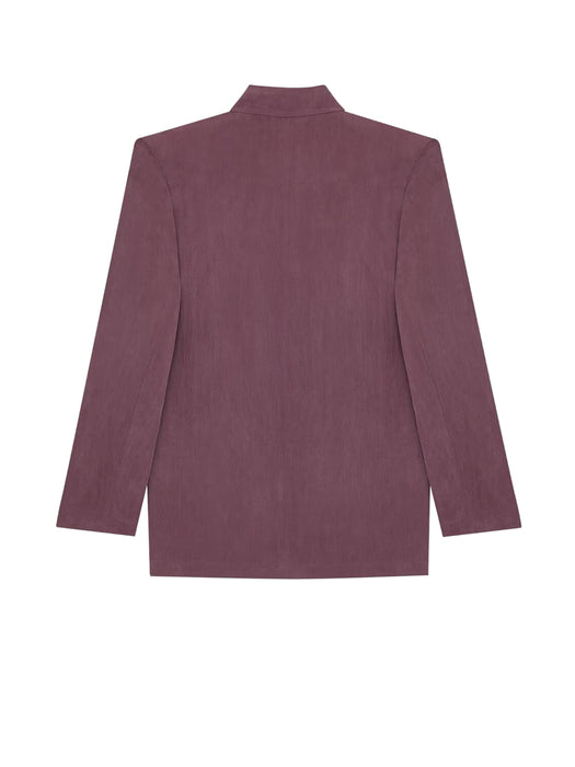 Double-breasted silk-habotai blazer 851026 Y6J785060 SAINT LAURENT 