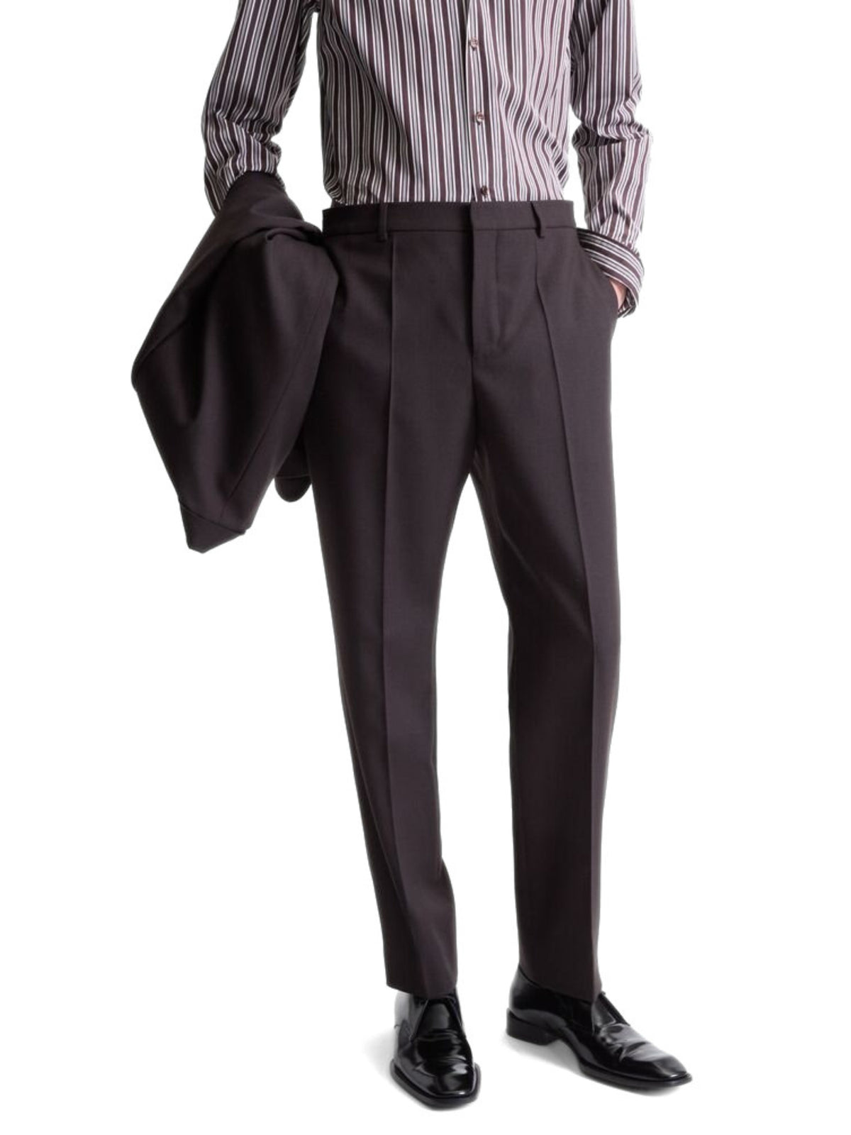 slim-fit pants in wool 856459 Y1O132020 SAINT LAURENT 